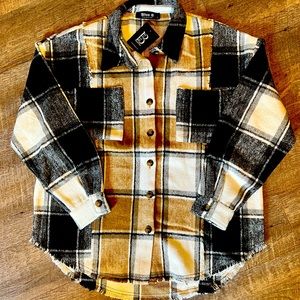 Blue B Contrast plaid shacket